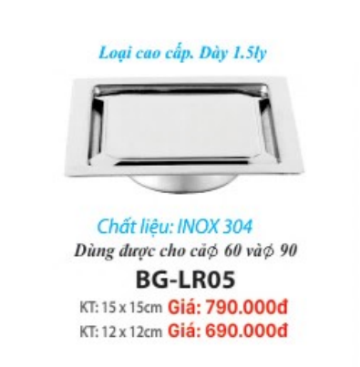 PHỄU THOÁT SÀN CHỐNG HÔI THOÁT NƯỚC B-GEM BG-LR05