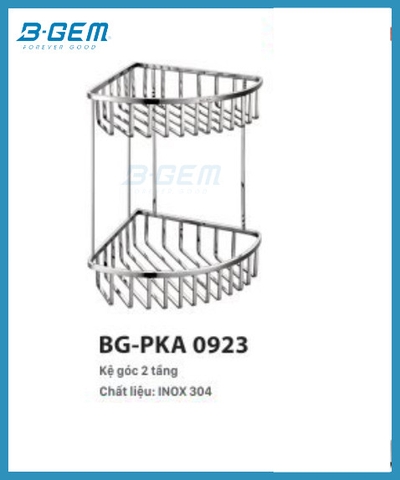Kệ Góc 2 Tầng INOX SUS304 Cao Cấp B-GEM BG-PKV0923