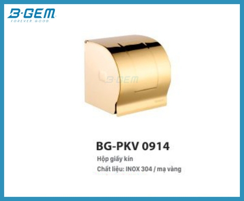 Hộp Giấy Kín INOX SUS304 Mạ Vàng B-GEM BG-PKV0914