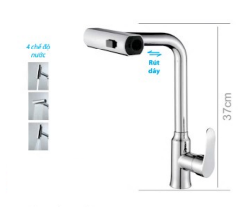 VÒI CHÉN RÚT DÂY 4 CHẾ ĐỘ NƯỚC B-GEM BG-EV006