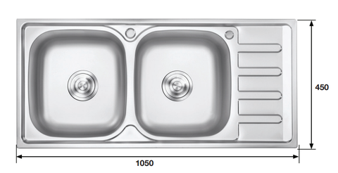 CHẬU RỬA INOX KAFF KF-P10545