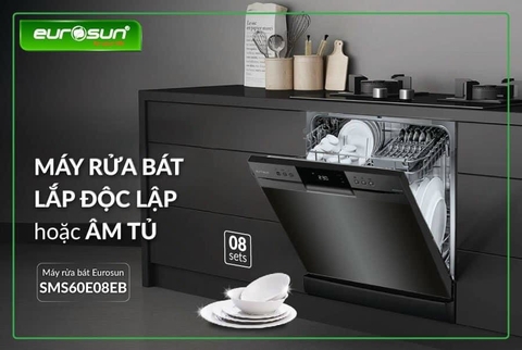 Máy Rửa Chén EUROSUN SMS60E08EB (8 Bộ)