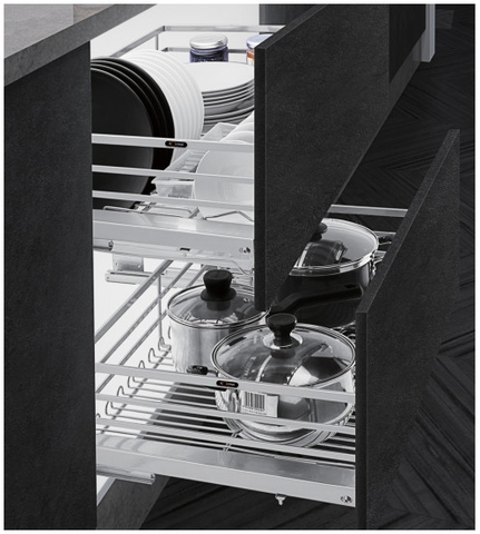 Giá Xoong Nồi Tủ Dưới Inox Nan Dẹt ROXANA R002A VIP