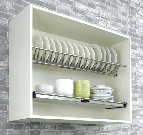 Giá Chén Bát Cố Định Chữ V, Inox Phủ Crom ROXANA R012