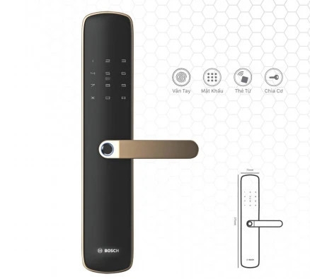 Khóa Cửa Vân Tay BOSCH ID 60 EU AMBER GOLD APP