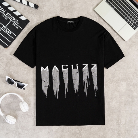 Áo phông tay lỡ Unisex 2 màu Đen Trắng chất Cotton mềm mịn thấm hút mồ hôi MACUZZ MTS024-022301