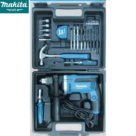 Máy khoan búa 710W kèm 26 Phụ kiện Makita M8100KX2B