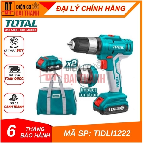 Máy khoan búa dùng pin Lithium 12V Total TIDLI1222