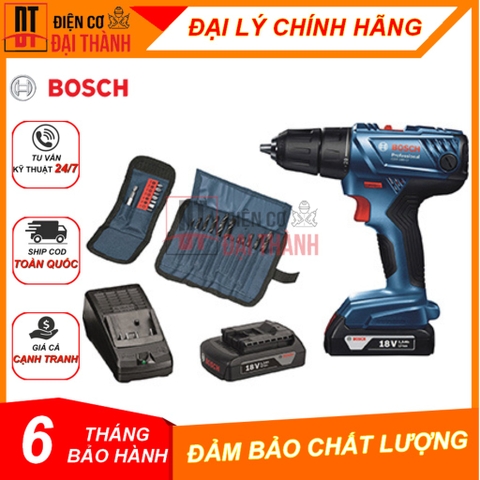 Bộ máy khoan vặn vít dùng pin Bosch GSR 180-Li