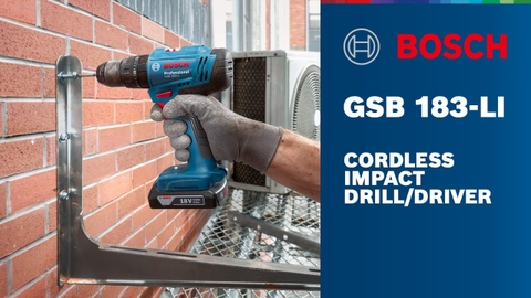 Máy Khoan Động Lực Dùng Pin 18V Bosch GSB 183-LI (1 Pin 2.0Ah & Sạc)