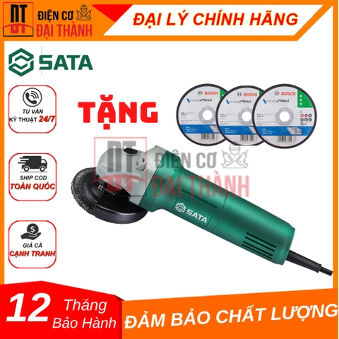 [Tặng kèm 3 lưỡi cắt sắt Bosch] Máy mài 100mm công tắc đuôi SATA 51311