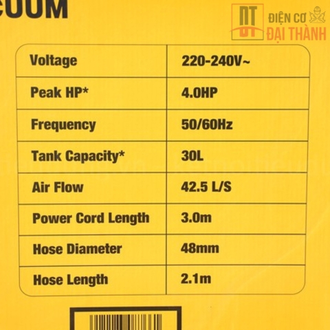 Máy hút bụi 3 chức năng khô, ướt, thổi DE WALT DXV30S