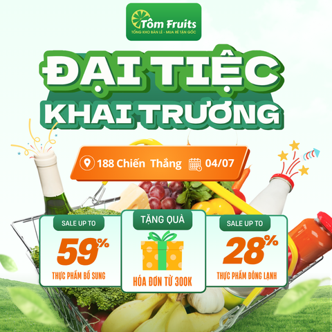 Đại tiệc khai trương Tôm Fruit Chiến Thắng - Ưu đãi ngập tràn