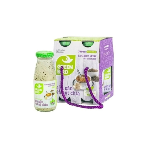 Nước giải khát yến sào và hạt chia Green Bird (lốc)