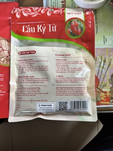 Kỷ tử mộc loại 1 túi 500gr (túi)