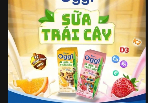 Thức uống dinh dưỡng sữa trái cây Oggi trái cây mix vị 4X180ml