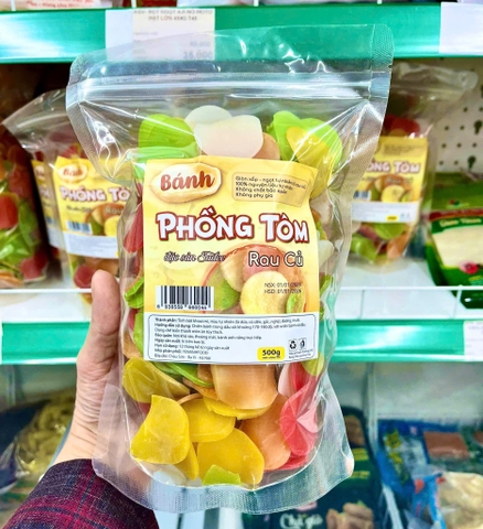 Bánh phồng tôm rau củ đặc sản Sadec 500gr (Gói)