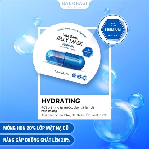 Mặt nạ Banobagi Vita Genic Jelly Mask Hydrating - Vitamin E ( xanh dương) hộp 10M (hộp)