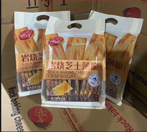Bánh quy nướng giòn mỏng - vị phomai 312gr (Túi)