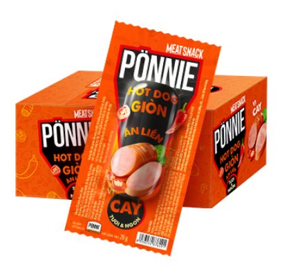 Hotdog Ponnie giòn ăn liền vị cay 28gr(H20) (gói)