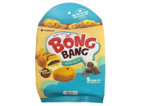 Bánh con cá Bống Bang Mochi Socola Đậu đỏ (T12) (gói)