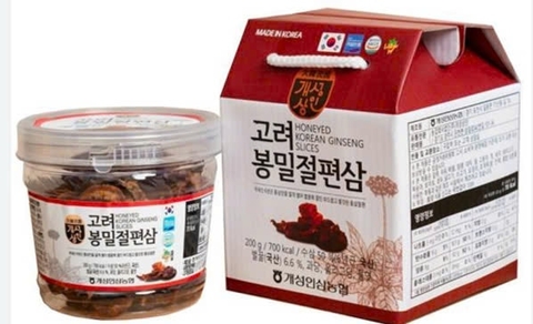 Sâm lát tẩm mật ong Noghuyp hộp 200gr (hộp) - QUÀ BIẾU TẾT