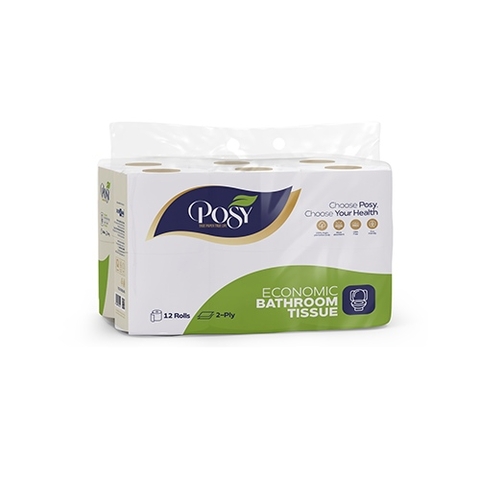 Giấy Vệ Sinh Posy Economic 12 cuộn 2 lớp (T12) (túi)