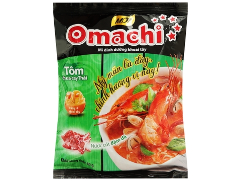 Mì dinh dưỡng khoai tây Omachi Tôm chua cay Thái 80gr (T30) (gói)