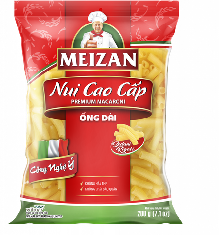 Nui cao cấp ống dài Meizan 200gr (Gói)