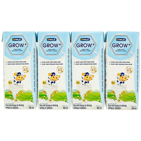 Sữa  VPmilk Grow 180 ml (vỉ 4 hộp)