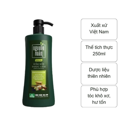 Dầu gội dược liệu Nguyên Xuân xanh lá (chai 250Ml)