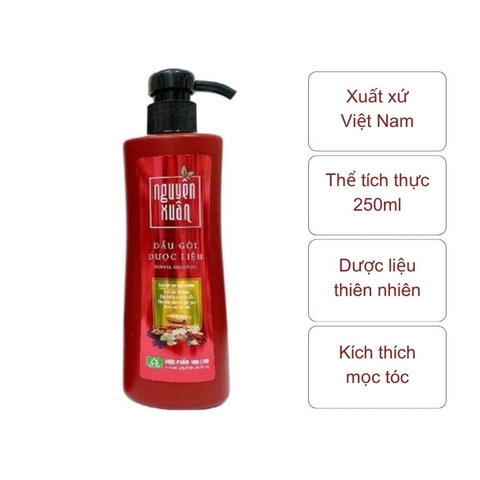 Dầu gội dược liệu Nguyên Xuân nâu (chai 250Ml)