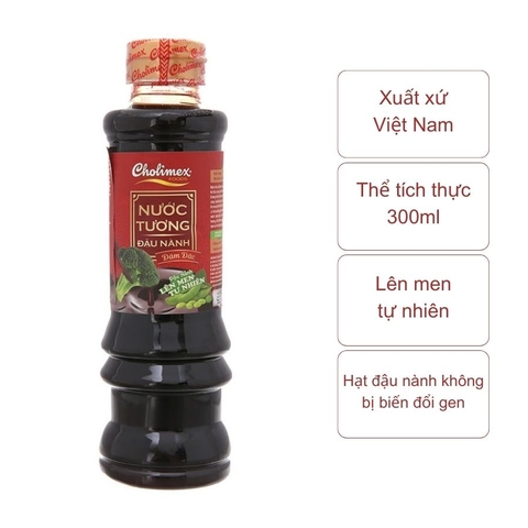 Nước tương đậu nành lên men Cholimex (chai 300Ml)