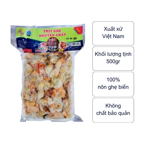 Nõn thịt ghẹ nguyên chất (khay 500gr)
