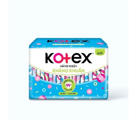 Băng vệ sinh Kotex hàng ngày hương tự nhiên không cánh (gói 20 Miếng)