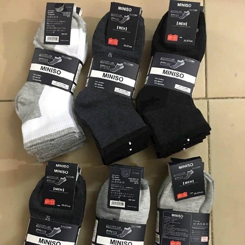 Set 5 đôi tất Miniso cổ cao dầy