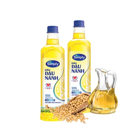 Dầu ăn Simply đậu nành 1 Lít T12 (Chai)