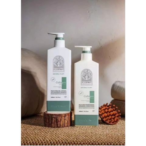 Combo dầu gội, dầu xả collagen Plus-Vinge (chai 1000ml)