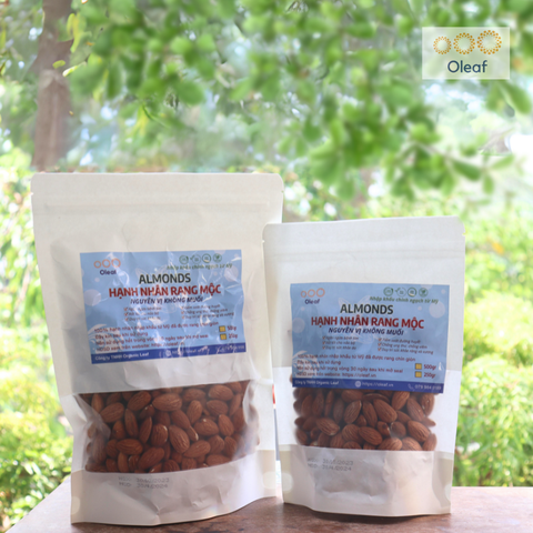 Hạnh Nhân Nguyên Vị Không Muối Nhập Khẩu Từ Mỹ, Hạt Dinh Dưỡng OLEAF, Giá SỈ VÀ LẺ