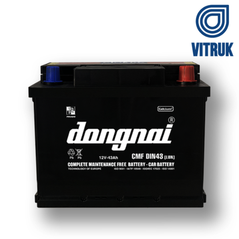 Ắc quy khô miễn bảo dưỡng Đồng Nai CMF DIN43 [LBN] - 12V - 43Ah