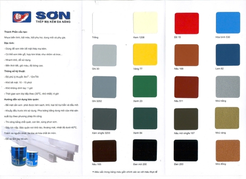 Sơn Mạ Kẽm Hải Phòng AC-Zn Nâu mờ Xingfa 167