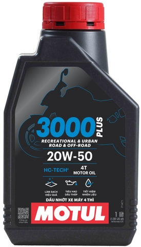 Dầu nhờn Motul 3000 Plus 4T 20W50 1L