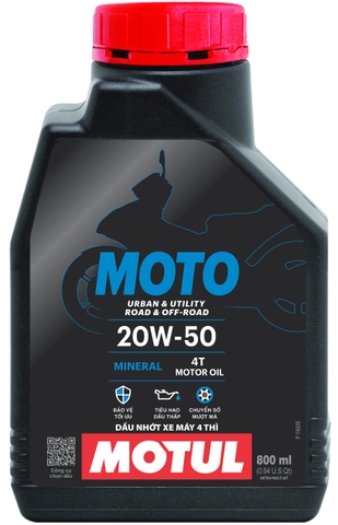 Dầu nhờn Motul Moto 4T 20W50 VN 0.8L