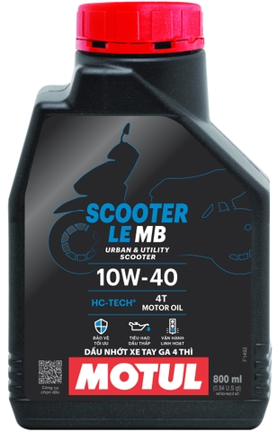 Dầu nhờn Motul Scooter LE 4T 10W40 0.8L