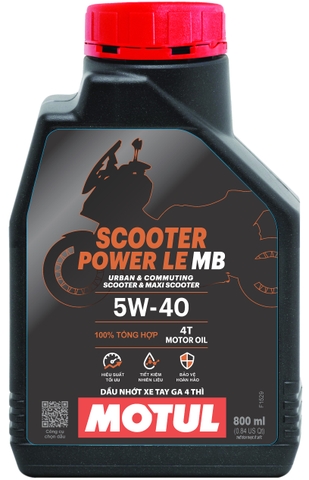 Dầu nhờn Motul Scooter Power LE 5W40 0.8L