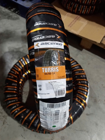 Lốp xe tay ga Ascendo 90/80-14 Turris vỏ gai PRO 03