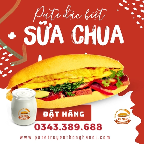 Pate đặc biệt kèm sữa chua