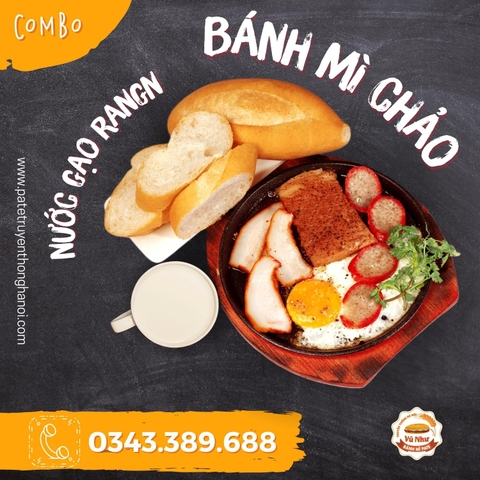 Bánh mì chảo truyền thống Hà Nội