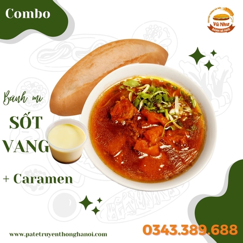 Sốt vang kèm caramen