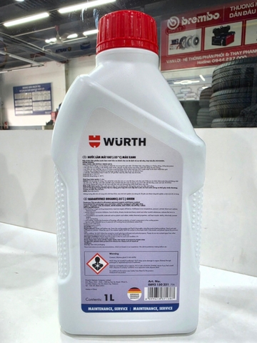 Nước làm mát 1 lít Xanh - WURTH OAT -35⁰ OAT